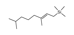 (E)-(3,7-dimethyloct-2-en-1-yl)trimethylsilane结构式