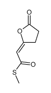 S-methyl (E)-5-oxotetrahydrofuran-2-ylideneethanethioate Structure