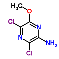 3,5-Dichloro-6-methoxy-2-pyrazinamine结构式