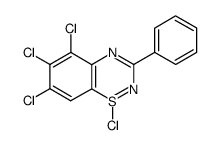 1,5,6,7-tetrachloro-3-phenyl-1,2,4-benzothiadiazine结构式