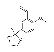 dioxolanne de l'acetyl-3 methoxy-6 benzaldehyde结构式