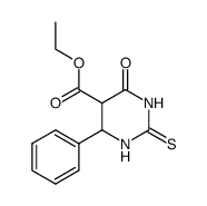 5-Ethoxycarbonyl-4-oxo-6-phenyl-2-thioxohexahydropyrimidine结构式