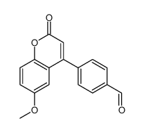 4-(6-methoxy-2-oxochromen-4-yl)benzaldehyde结构式
