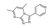 5,7-dimethyl-3-pyridin-4-yl-[1,2,4]triazolo[4,3-a]pyrimidine结构式