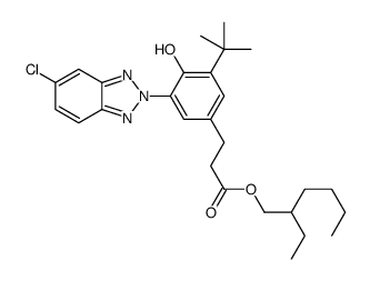 2-ethylhexyl 3-[3-tert-butyl-5-(5-chlorobenzotriazol-2-yl)-4-hydroxyphenyl]propanoate结构式