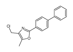 4-(chloromethyl)-5-methyl-2-(4-phenylphenyl)-1,3-oxazole结构式