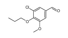 3-CHLORO-5-METHOXY-4-PROPOXYBENZALDEHYDE结构式