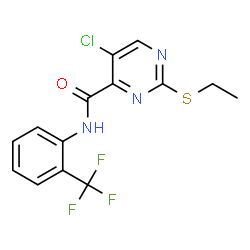 5-chloro-2-(ethylsulfanyl)-N-[2-(trifluoromethyl)phenyl]pyrimidine-4-carboxamide Structure