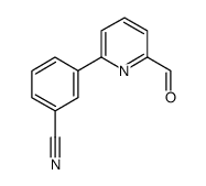 3-(6-formylpyridin-2-yl)benzonitrile Structure