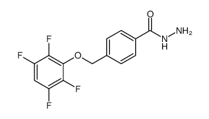 Benzoic acid, 4-[(2,3,5,6-tetrafluorophenoxy)methyl]-, hydrazide Structure