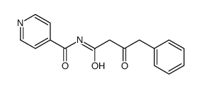 N-(3-oxo-4-phenylbutanoyl)pyridine-4-carboxamide结构式