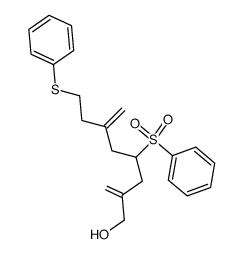 2,6-dimethylene-4-(phenylsulfonyl)-8-(phenylthio)octan-1-ol结构式