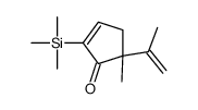 5-methyl-5-prop-1-en-2-yl-2-trimethylsilylcyclopent-2-en-1-one Structure