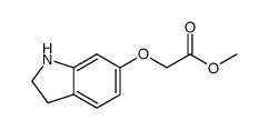 (2,3-dihydro-1H-indol-6-yloxy)-acetic acid methyl ester结构式