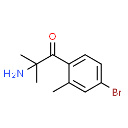 1-Propanone,2-amino-1-(4-bromo-2-methylphenyl)-2-methyl- structure