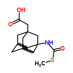 (3-{[(Methylsulfanyl)carbonyl]amino}adamantan-1-yl)acetic acid结构式