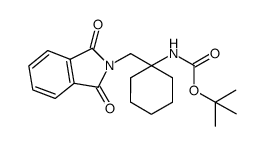 tert-butyl (1-((1,3-dioxoisoindolin-2-yl)methyl)cyclohexyl)carbamate结构式
