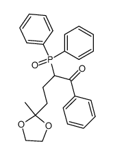 2-diphenylphosphinoyl-4-(2-methyl-[1,3]dioxolan-2-yl)-1-phenyl-butan-1-one结构式