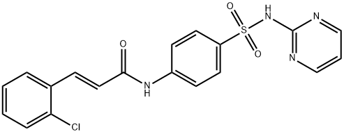 (E)-3-(2-chlorophenyl)-N-[4-(pyrimidin-2-ylsulfamoyl)phenyl]prop-2-enamide picture