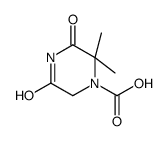 2,2-二甲基-3,5-二氧代-1-哌嗪羧酸结构式