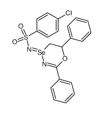 4-Chloro-N-[2,6-diphenyl-5,6-dihydro-4λ4-[1,4,3]oxaselenazin-(4Z)-ylidene]-benzenesulfonamide结构式