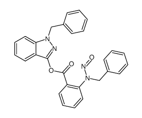 1-benzyl-1H-indazol-3-yl 2-(benzyl(nitroso)amino)benzoate结构式