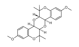 6a,13,13a,14a-tetrahydro-3,10-dimethoxy-6,6,13,13-tetramethyl-6H,7aH-bischromeno(3,4-b:3',4'-e)(1,4)dioxin结构式