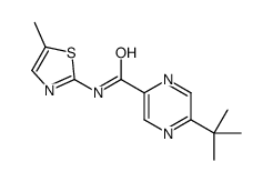 5-tert-butyl-N-(5-methyl-1,3-thiazol-2-yl)pyrazine-2-carboxamide Structure
