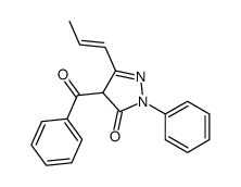 4-benzoyl-2-phenyl-5-prop-1-enyl-4H-pyrazol-3-one结构式