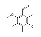 5-chloro-2-methoxy-3,4,6-trimethylbenzaldehyde结构式