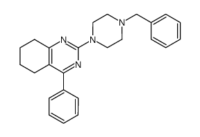 2-(4-Benzyl-piperazin-1-yl)-4-phenyl-5,6,7,8-tetrahydro-quinazoline结构式