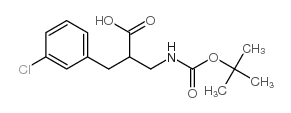 2-N-BOC-2-AMINOMETHYL-3-(3-CHLORO-PHENYL)-PROPIONIC ACID Structure