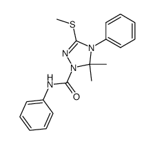 5,5-Dimethyl-3-methylsulfanyl-4-phenyl-4,5-dihydro-[1,2,4]triazole-1-carboxylic acid phenylamide结构式