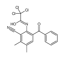 N-(6-benzoyl-2-cyano-3,4-dimethylphenyl)-2,2,2-trichloroacetamide结构式