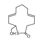 (5E,10E)-13-(hydroxymethyl)thiacyclotrideca-5,10-dien-2-one结构式
