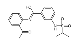 N-(2-acetylphenyl)-3-(propan-2-ylsulfonylamino)benzamide结构式