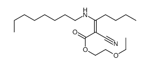 2-ethoxyethyl 2-cyano-3-(octylamino)hept-2-enoate结构式