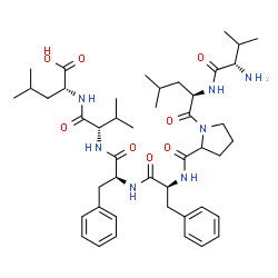 valyl-leucyl-prolyl-phenylalanyl-phenylalanyl-valyl-leucine structure