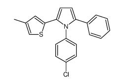 1-(4-chlorophenyl)-2-(4-methylthiophen-2-yl)-5-phenylpyrrole结构式