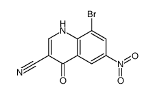 8-Bromo-6-nitro-4-oxo-1,4-dihydro-3-quinolinecarbonitrile Structure