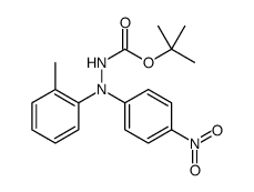 Hydrazinecarboxylic acid, 2-(2-methylphenyl)-2-(4-nitrophenyl)-, 1,1-dimethylethyl ester Structure