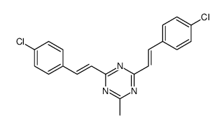 2,4-bis[2-(4-chlorophenyl)ethenyl]-6-methyl-1,3,5-triazine结构式