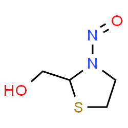 N-NITROSO-2-(HYDROXYMETHYL)THIAZOLIDINE结构式