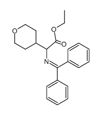 ethyl 2-((diphenylmethylene)amino)-2-(tetrahydro-2H-pyran-4-yl)acetate Structure