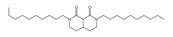 2,7-didecyl-3,4,4a,5,6,8a-hexahydro-2,7-naphthyridine-1,8-dione结构式