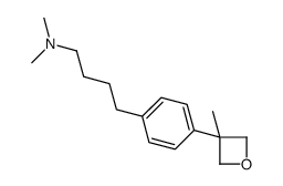 N,N-dimethyl-4-[4-(3-methyloxetan-3-yl)phenyl]butan-1-amine结构式