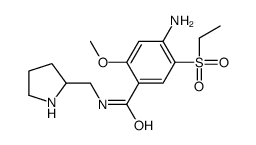 4-amino-5-(ethylsulphonyl)-2-methoxy-N-(2-pyrrolidinylmethyl)benzamide结构式