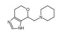 4-(piperidin-1-ylmethyl)-1,4,6,7-tetrahydropyrano[3,4-d]imidazole结构式