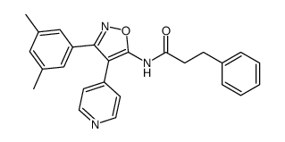 3-(3,5-Dimethylphenyl)-5-(3-phenylpropionylamino)-4-(4-pyridyl)isoxazole结构式