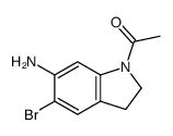 1-(6-amino-5-bromo-2,3-dihydroindol-1-yl)ethanone结构式